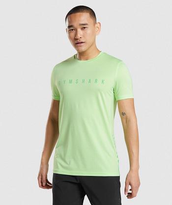 Gymshark Sport Stripe Muške T Shirts Zelene | HR 2350NWY